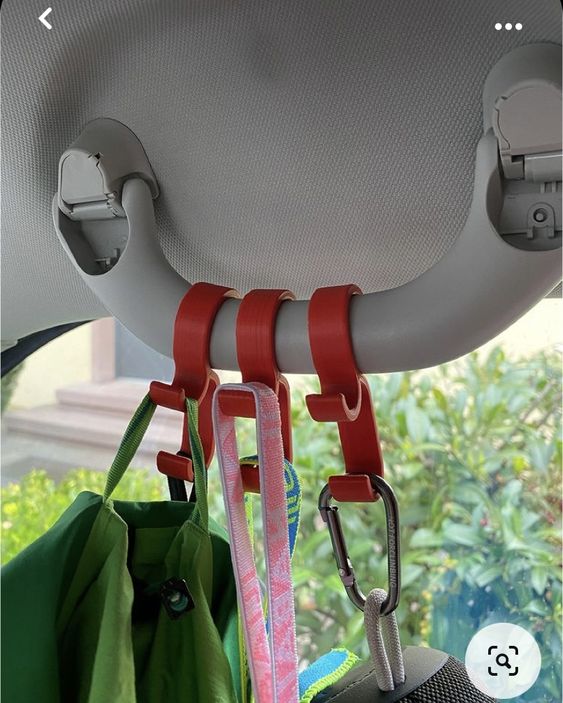 Bungee cords keeping stuff in place on a moving vehicle.