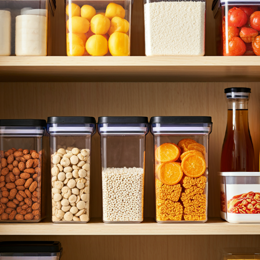 Transparent pop containers for air-tight storage of food items.