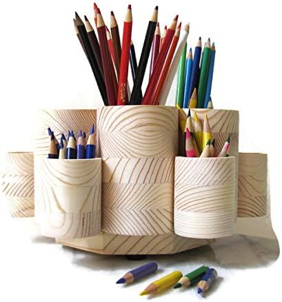 Rotating pencil holder.