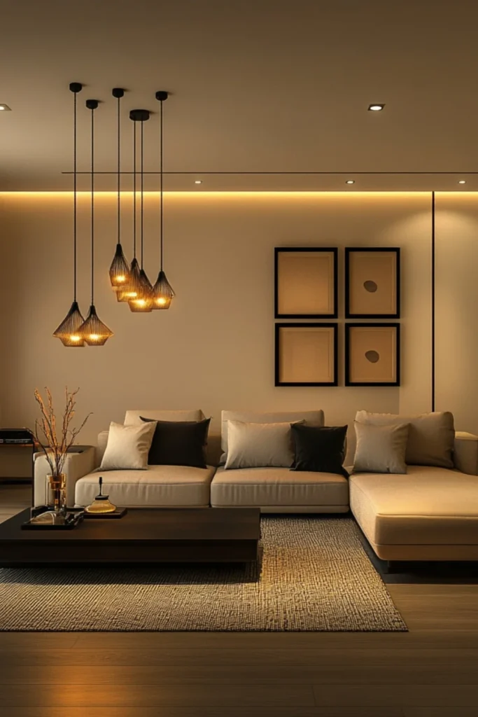 Layered lighting.