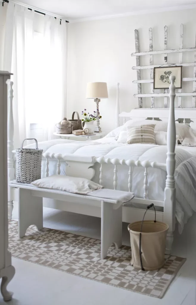 Country-inspired french bedroom.