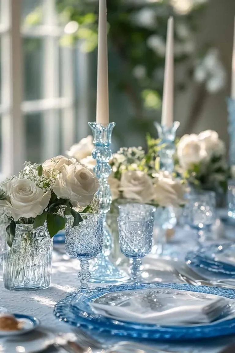 25 Gorgeous Blue and White Tablescapes