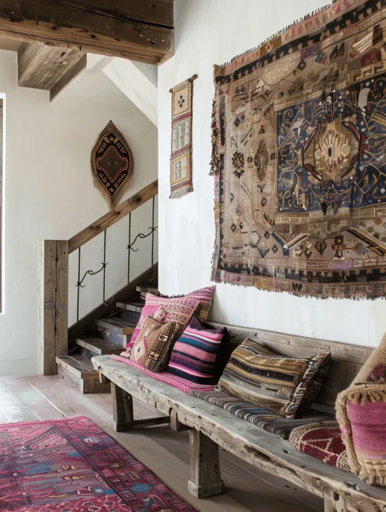 Colorful moroccon x bohemian hallway.