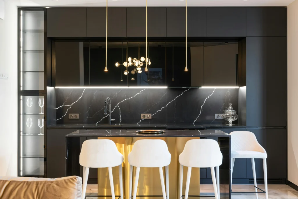 A glass-orb light fixture.