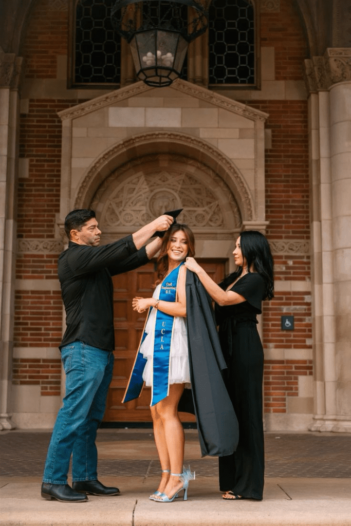 graduation photoshoot with family