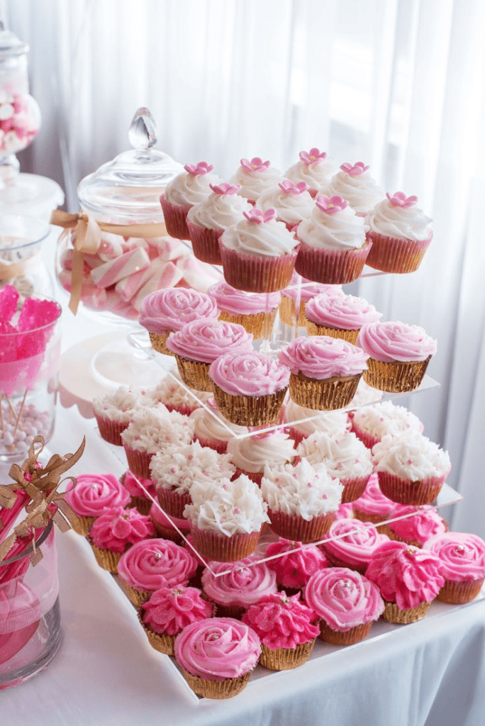 Pink Cupcake Tower
