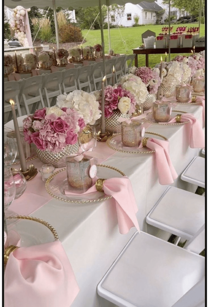 Pink Coquette Centerpieces