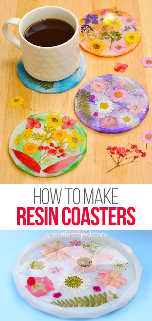 diy resin coasters craft idea
