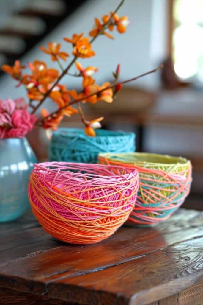 yarn bowls group craft ideas