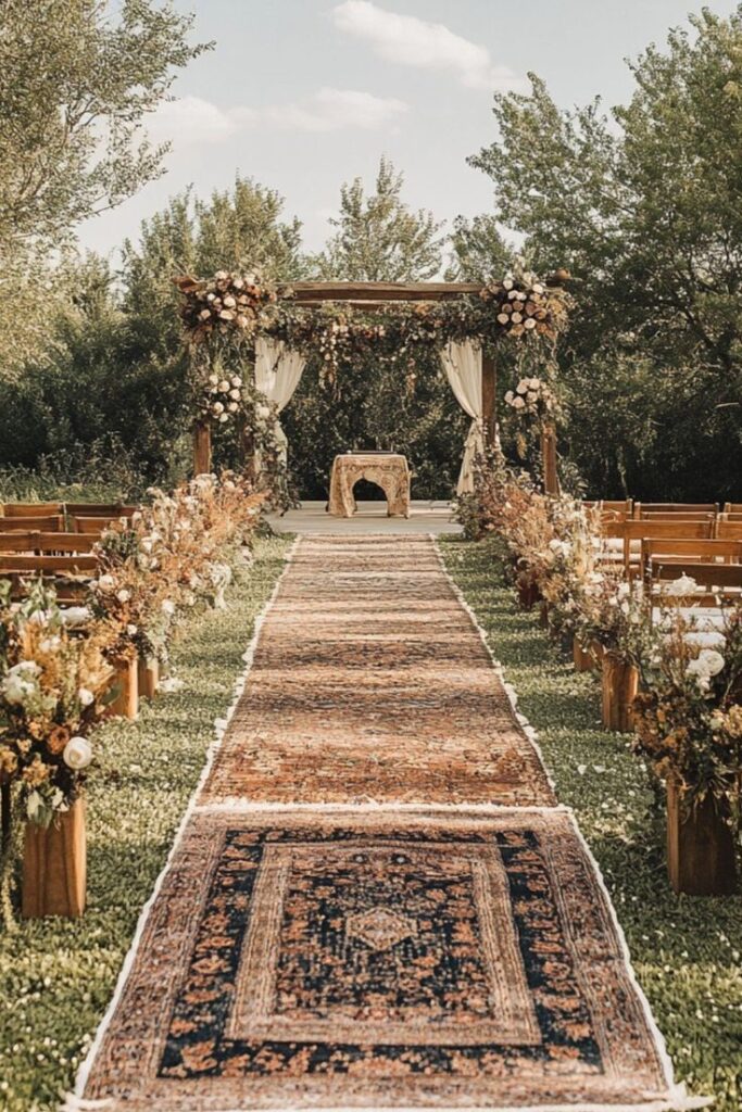 Jewel Tone Wedding Velvet Aisle Runner