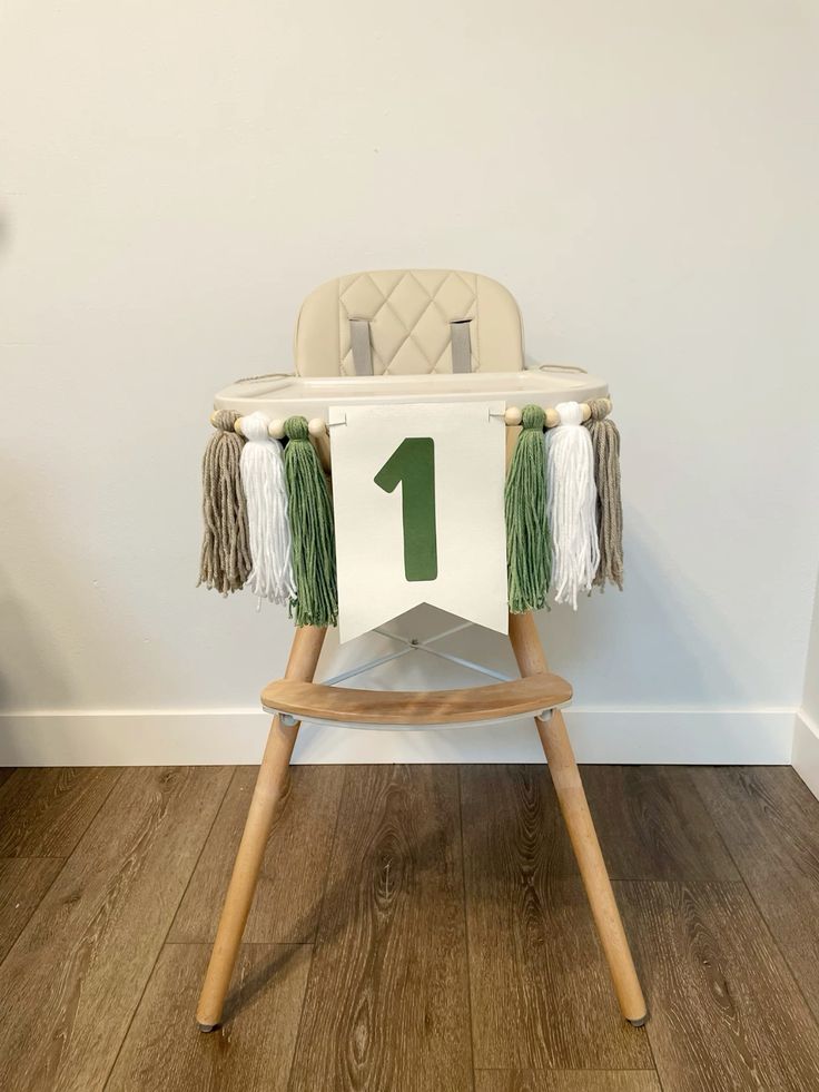 “One” High Chair Banner for Happy Camper First Birthday
