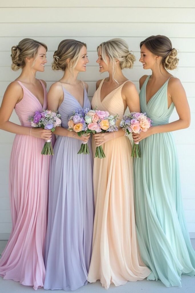Jewel Tone Wedding Ombre Bridesmaid Dresses
