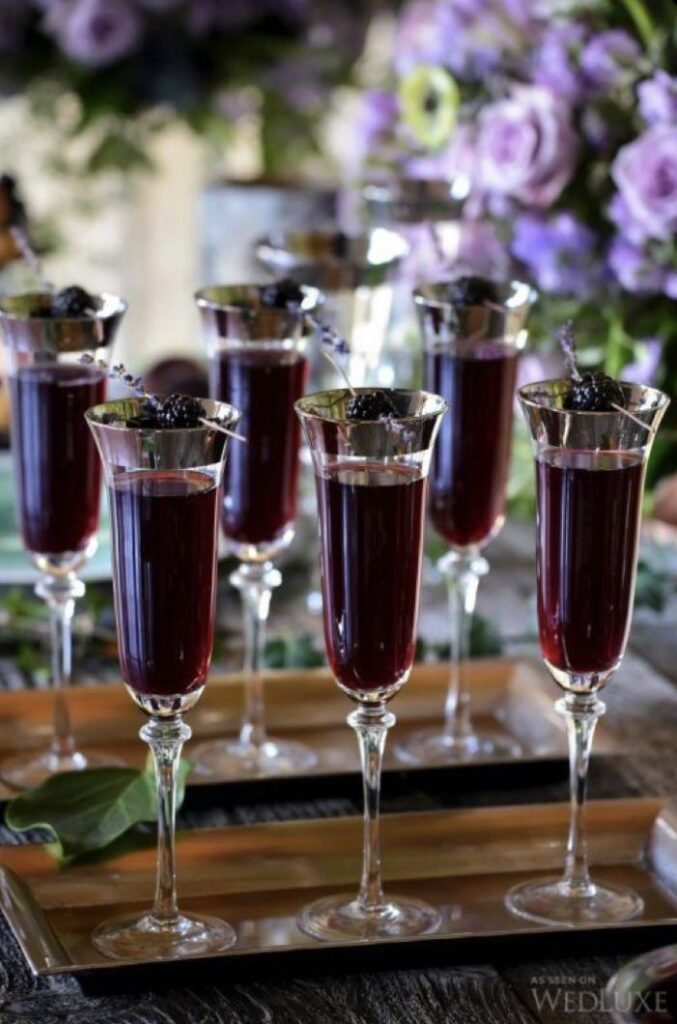Jewel Tone Wedding Amethyst Signature Cocktails