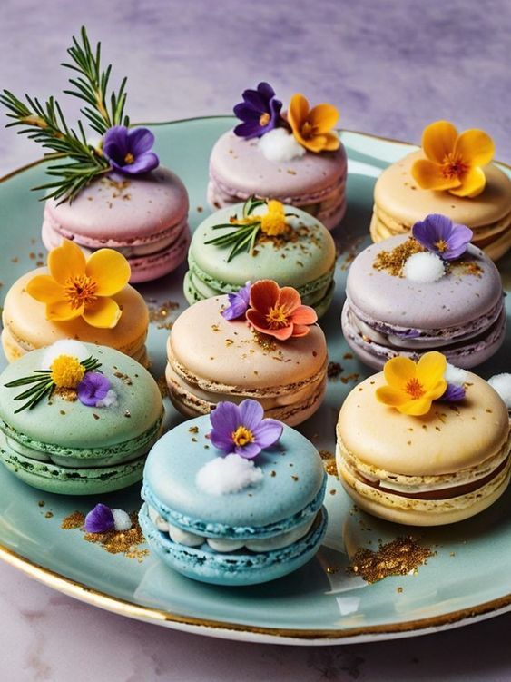 Jewel Tone Wedding Hand-Painted Jewel Macarons