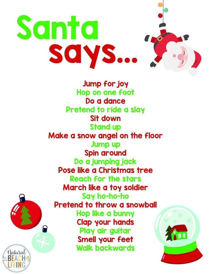 Christmas Game Santa Says