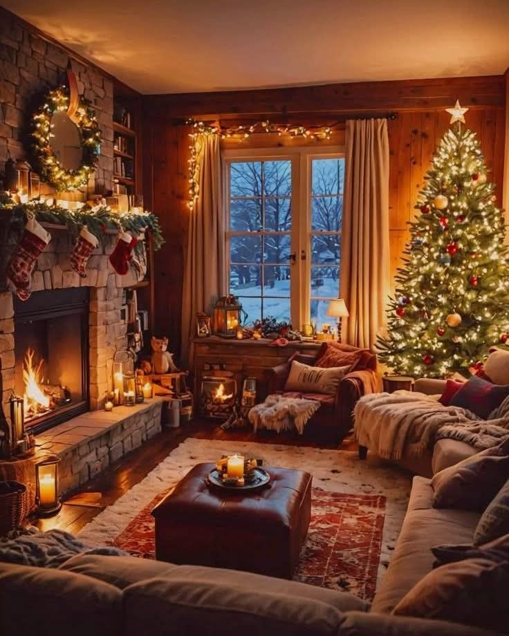 Christmas Tea Party Cozy Fireplace Gathering