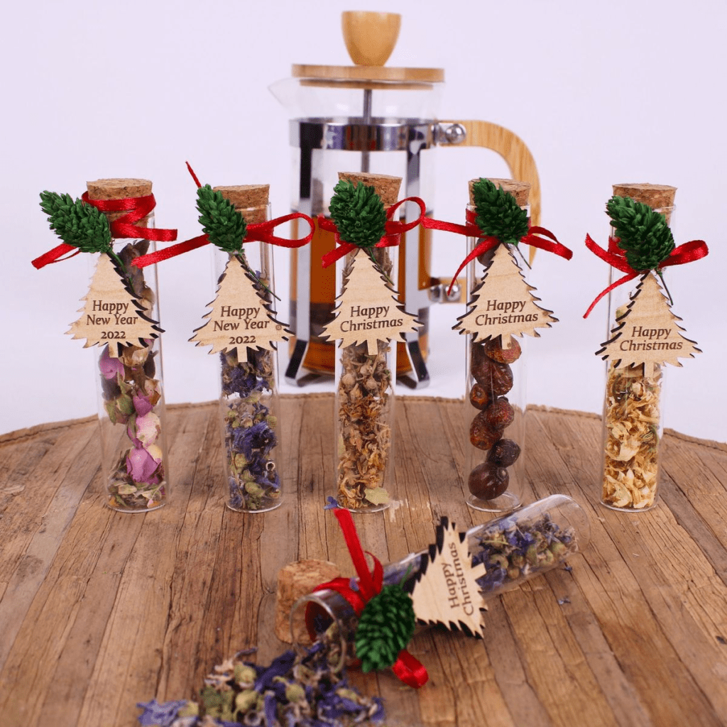 Christmas Tea Speciality Glass Tea Vials