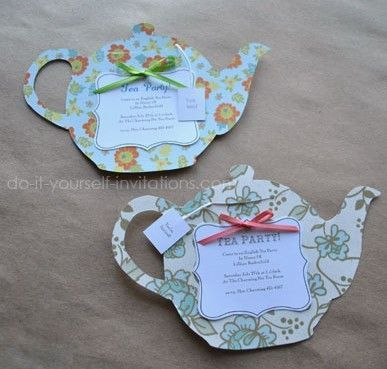 Crafty Teapot Christmas Tea Invitation