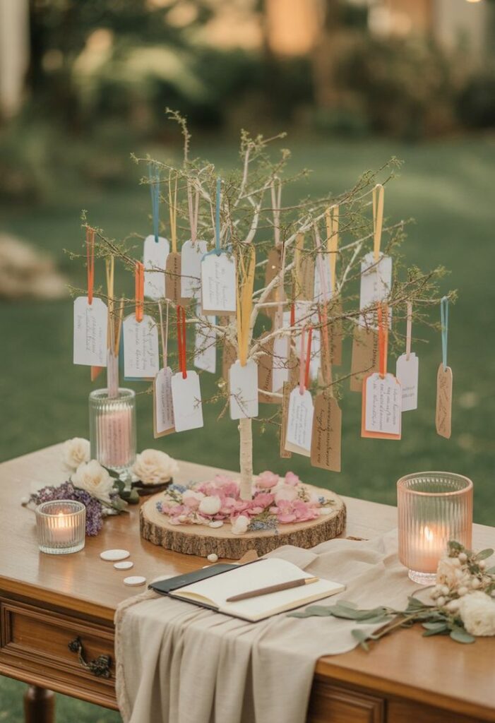 Backyard Wedding Handwritten Wishing Tree