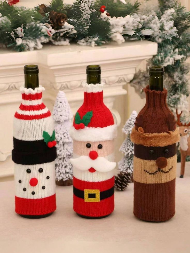 Holiday Wine Bottle Covers