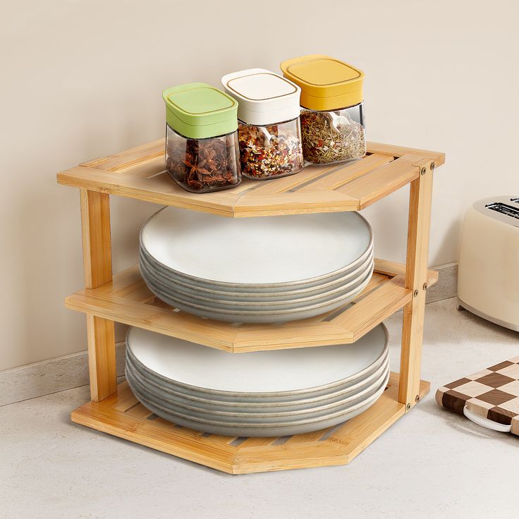 Tiered Shelf Trays for Cabinets