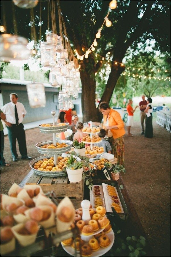Backyard Wedding Buffet System Idea