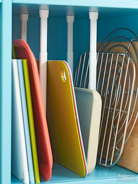 Tension Rod Dividers Storage