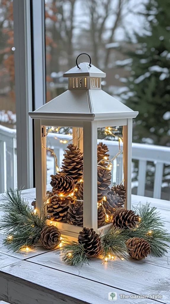 Christmas Wood Lantern Decor