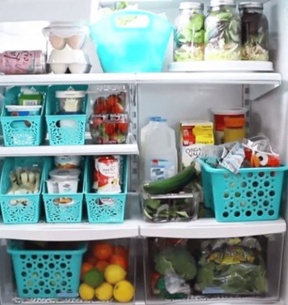 DIY Fridge Storage Using Dollar Tree