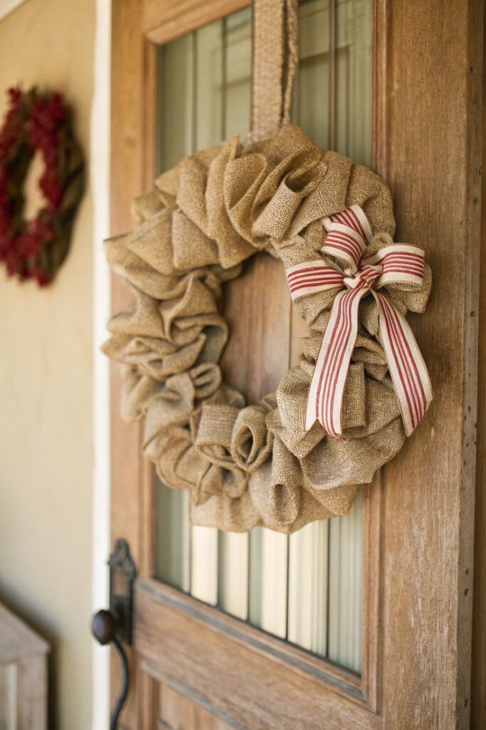 Burlap & Ribbon Wreath