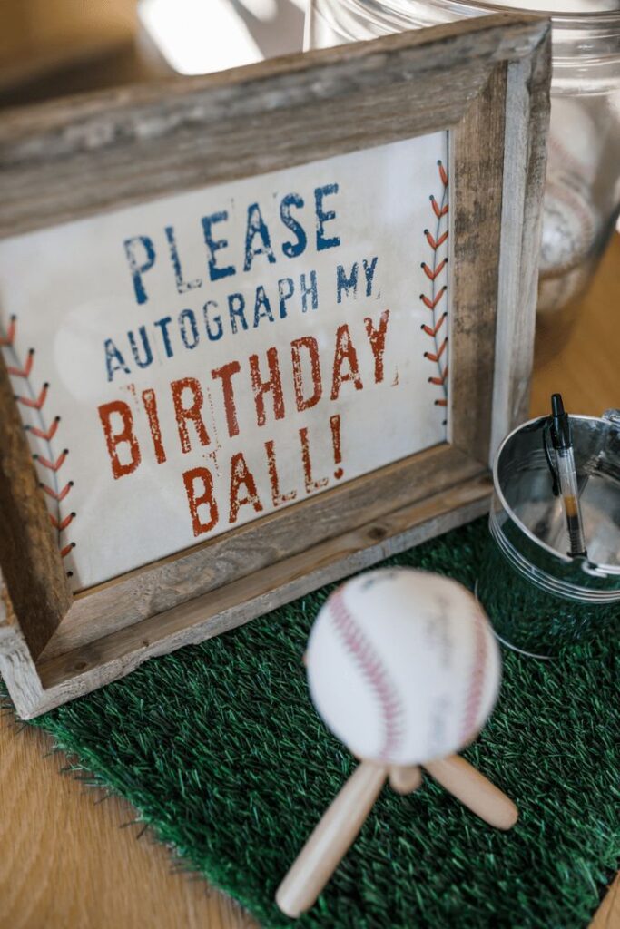 Rookie Of The Year First Birthday Baseball Autography Ball