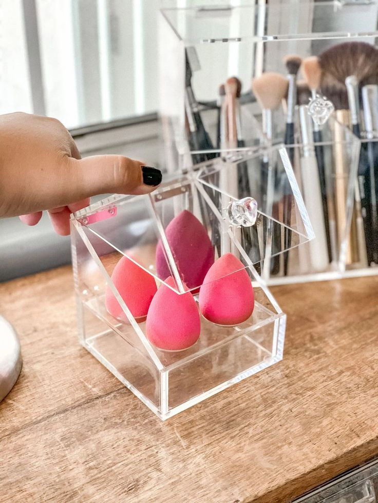 Acrylic Boxes With Lids Makeup Organiser