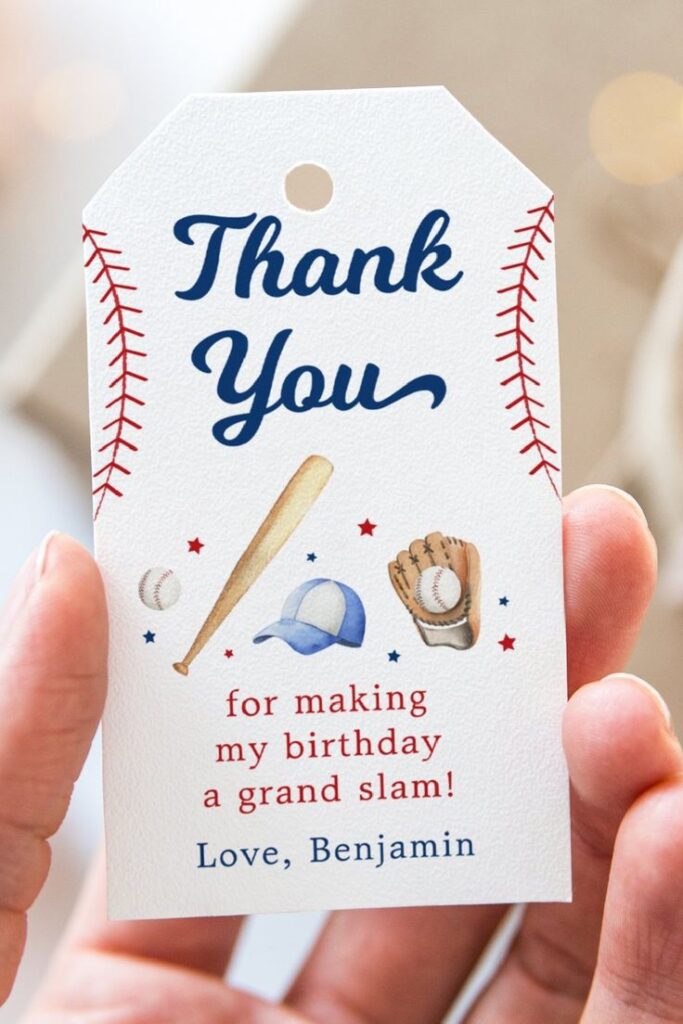 Baseball Rookie Birthday Thank You Cards