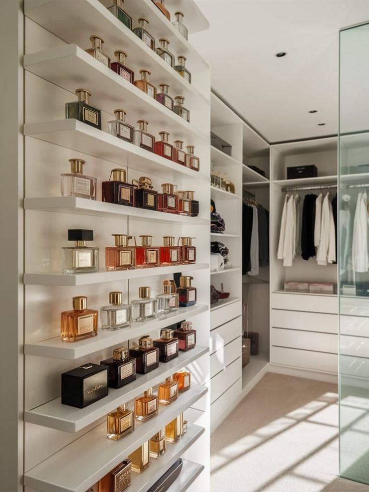 Floating Shelves Perfume Display