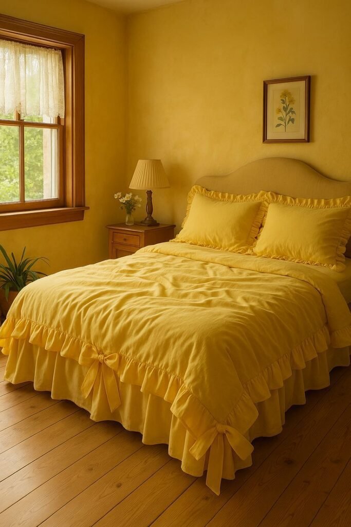 Plain Yellow Bed Set