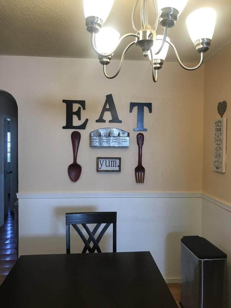 "Eat" Wallpaper On Dining Wall