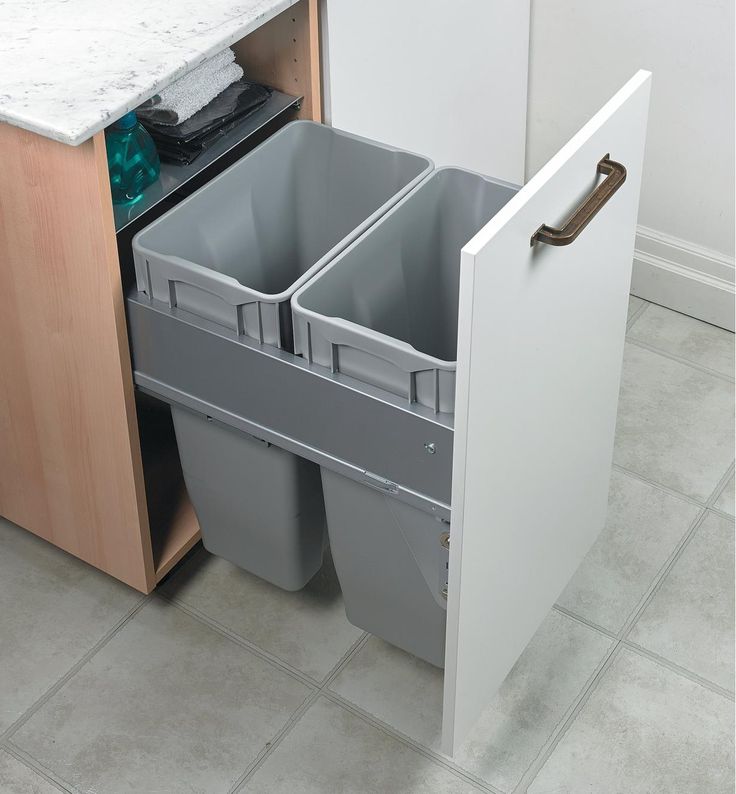 Pull-Out Trash Bin Cabinet