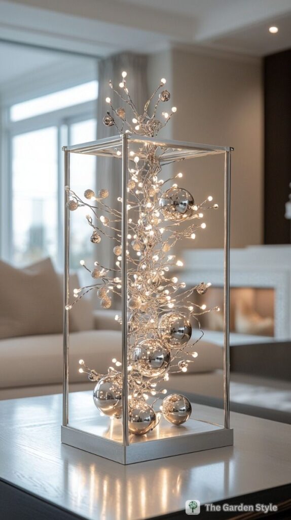 Pine Garland Metal Lantern