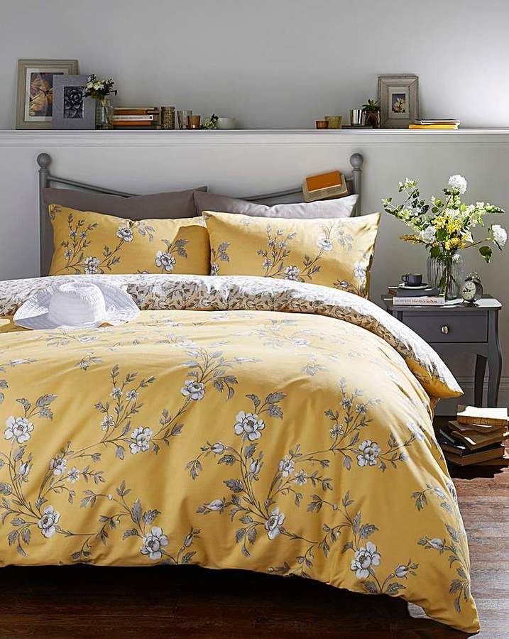 Yellow Printed Bed Set