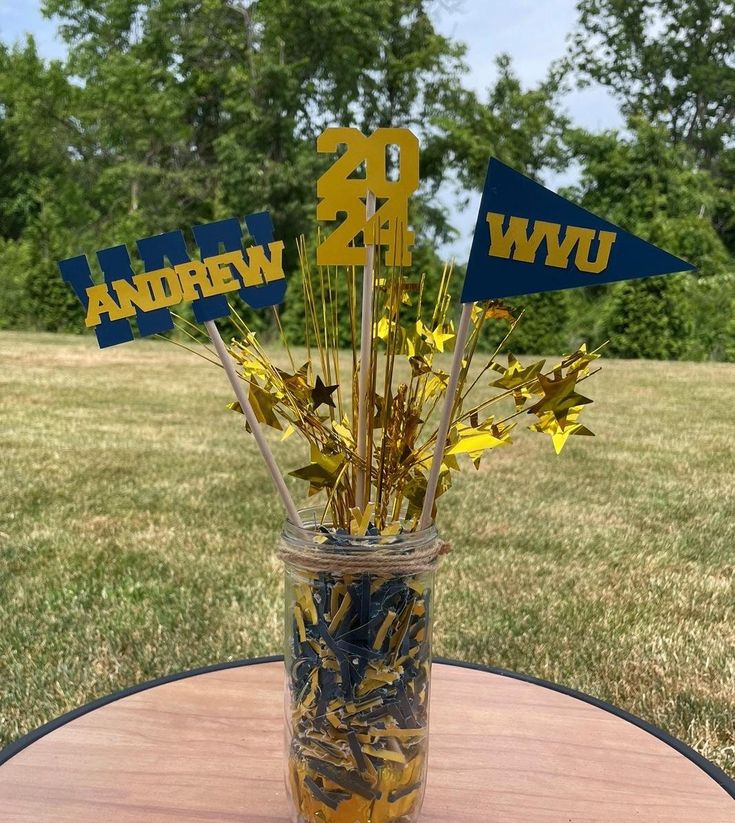 DIY Confetti-Filled Graduation Centerpieces