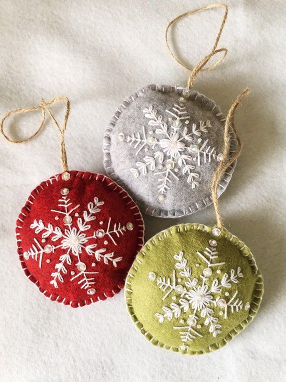 Felt & Bead Snowflake Ornaments
