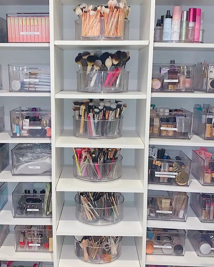 Makeup Cubby Shelving Unit
