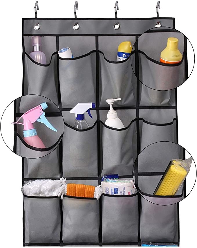 Over Door Rack Holds Supplies
