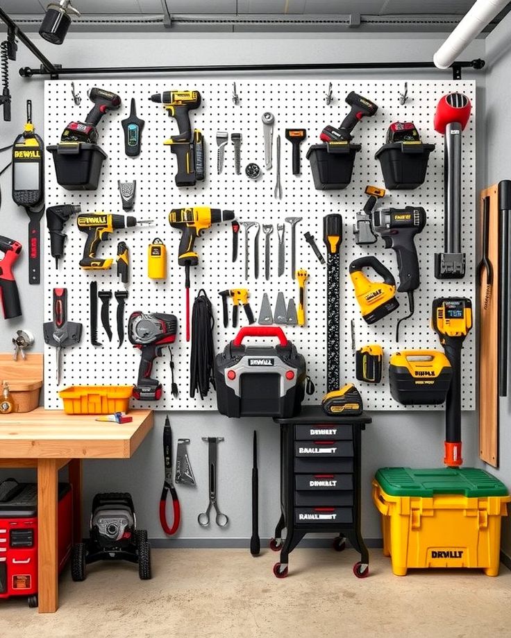 Pegboard Wall For Small Tools