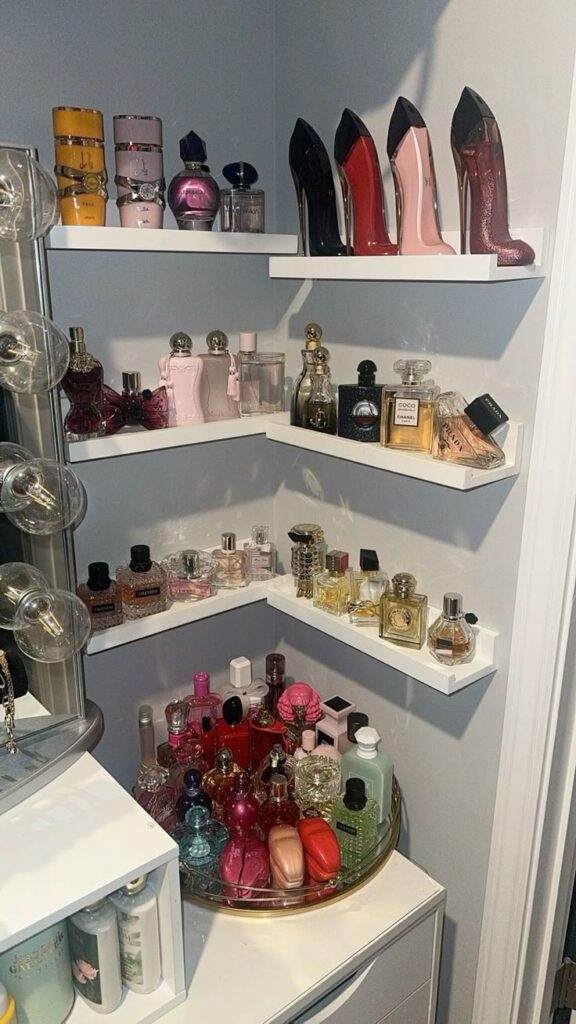Compact Vanity Perfume Storage