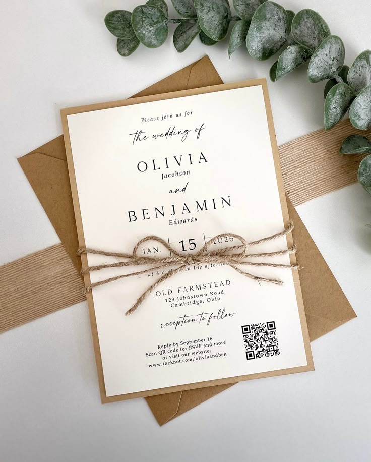 Backyard Wedding Printed Vintage Styled Invitation Cards