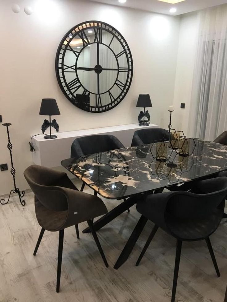 A Big Clock On Dining Wall