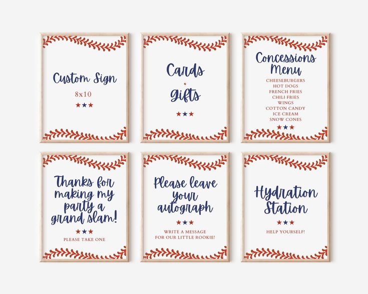 Rookie of the Year Party Sign Printables