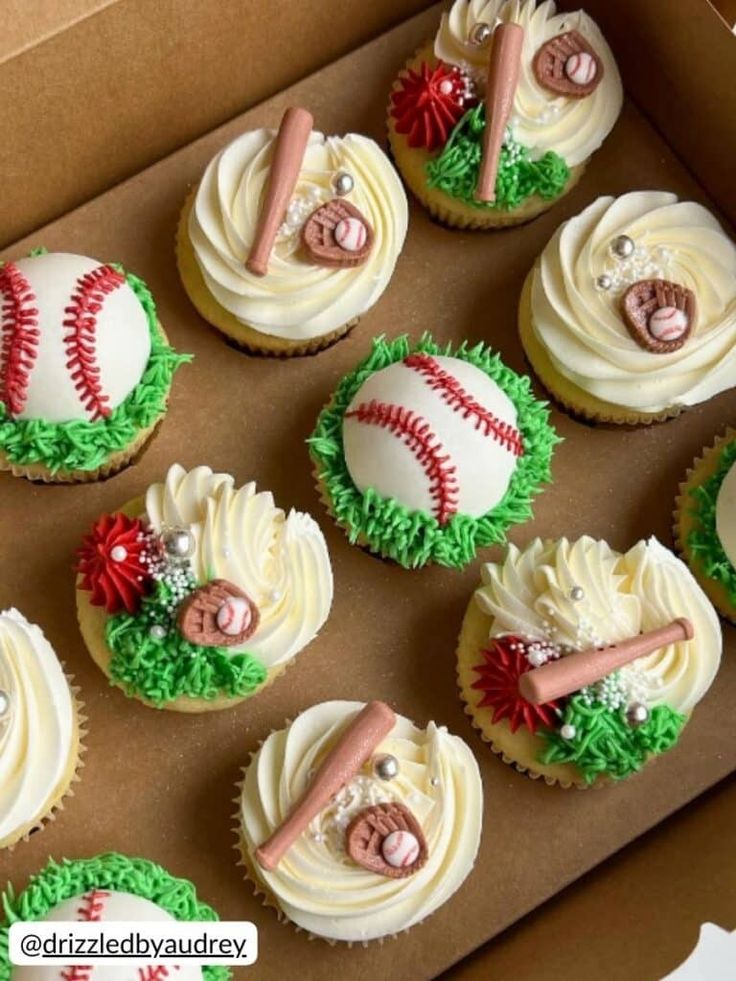 DIY Baseball Cupcake Toppers