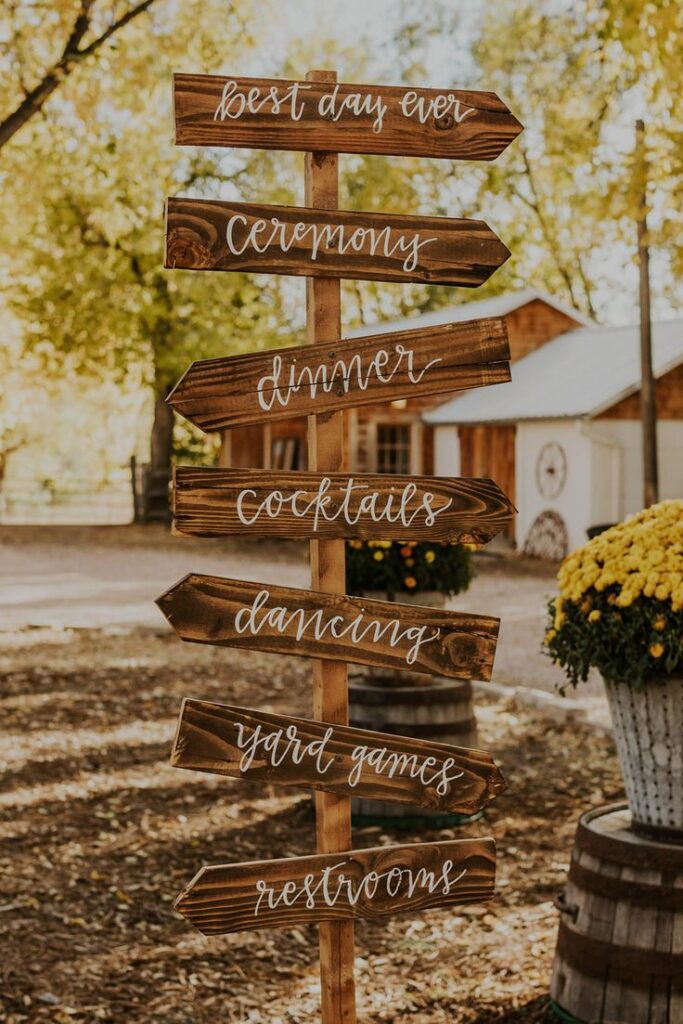 Backyard Wedding Personal Wood Wedding Signs